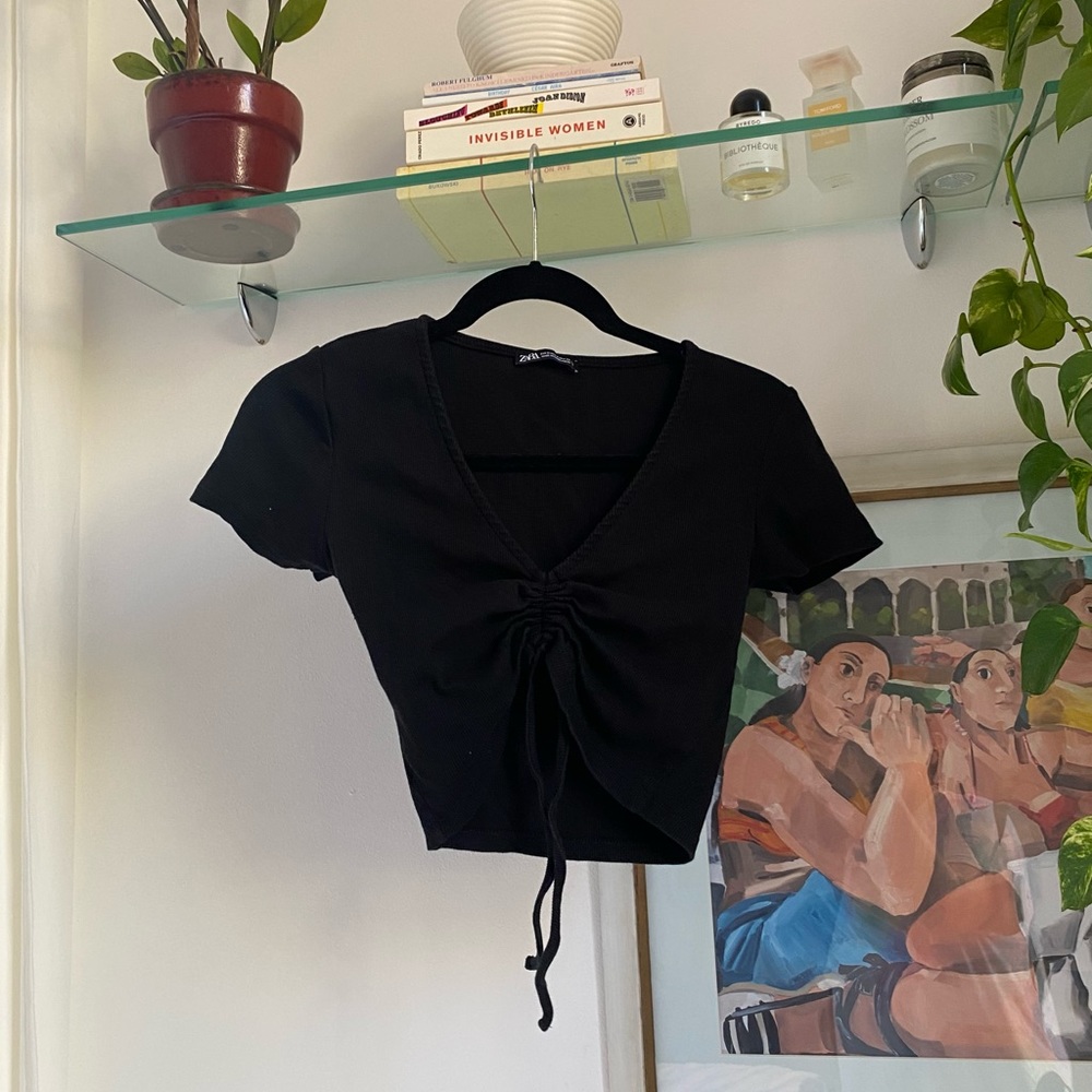 Zara ruched crop top